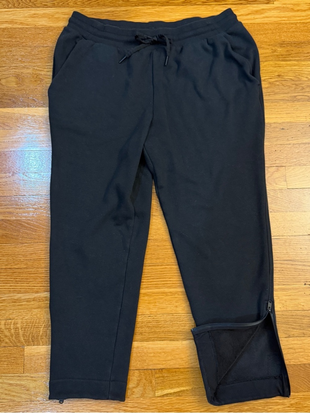 Athleta Cozy Karma High Rise Zip Pant in Black- Size XL